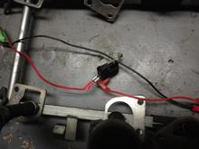 Micro switch in the injector test lead used to trigger each injector