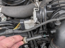 Snapped pipe to throttle body air intake