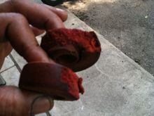 Deteriorated front shock "mount" bushings