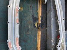 The upper and lower manifold split. Flat faced joints with a smear of silicon adhesive.