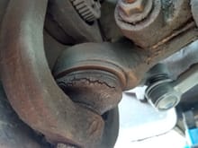Perished boot on lower ball joint