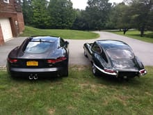 Two absolutely beautiful Jaguars a 63 and 2016 coupe
