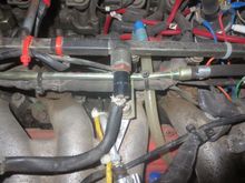 This is what the electrical thermostaic switch look like, it is normally closed until the fuel rail gets hot.