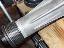 Snout was rebuilt with new bearings and coupler. The snout was also machined and the Eurotoys smaller diameter pulley was pressed on. It spins freely. 
