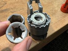 Big socket for pressing back on the washer