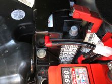Remove start/stop battery and ebnd bracket out of the way