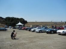 Part of the 2016 Jaguar Corral at Laguna Seca.