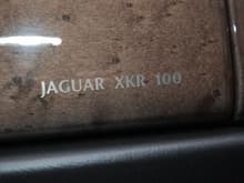 XKR 100 script on passenger bottom of dash
