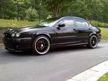 Sitting low with a wide stance...