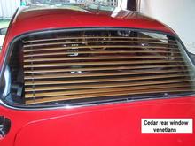 cedar venetians rear window