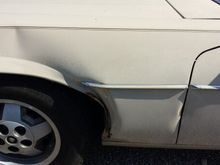 Back out another car a few weeks earlier just happened to crunch it.
