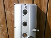Newly blasted and powder coated cam cover