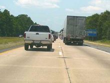 Traffic as far as the eye can see on I-40.