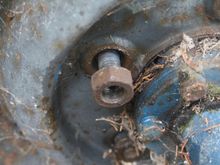 Using my Mains Powered Impact Wrench it undid this nut in a Blink!