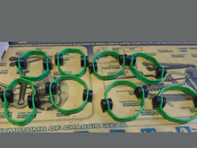 Here was the gaskets I was told to order on the forum. As you can see I needed the eight orange ones without the tabs. The orange ones were actually half the price. These little green gaskets were 20 bucks a piece