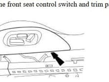 Seat control switch panel removal