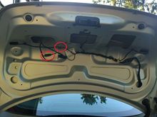Jaguar XF trunk lid cables