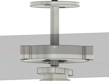The adjusting rod is tapered through the top plate - the taper / friction when clamped maintains position