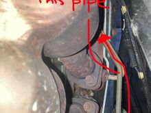 the green fluid you see in my first post, is on this pipe the connects into the exhaust