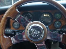 Close-up of the steering wheel. We call this "backwoods engineering" where I'm from.