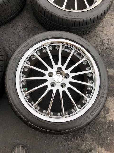 Wheels and Tires/Axles - 19" michelin pilot sport a/s 3 plus 245/40zr19y tires and coventry chrome rims - Used - All Years Jaguar XF - Douglassville, PA 19518, United States