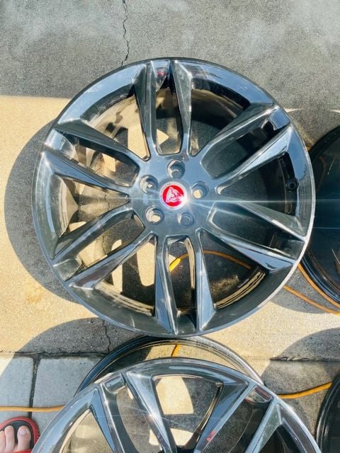 Wheels and Tires/Axles - Jaguar Gyrodyne 20" F-Type R OEM Gloss Black Wheels - Used - 2014 to 2020 Jaguar F-Type - Los Angeles, CA 91335, United States