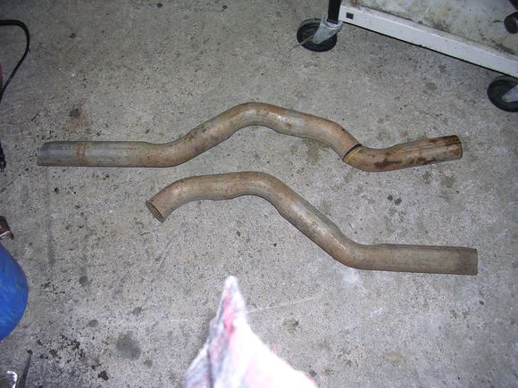 This is the start of the head pipes, gathered from my buddy's salvage yard.