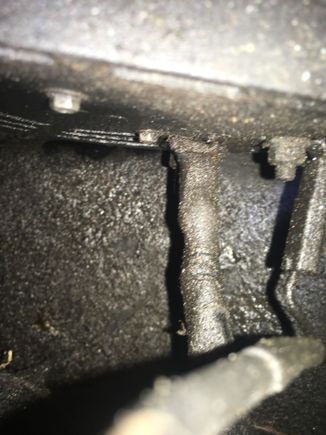 Years of dirt and oil.