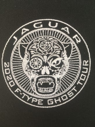The embroidered logo. 