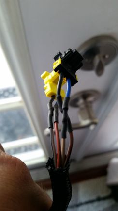 It became apparent rather quickly that someone else was already in here and like previously mentioned, the heat of the bag going off melted the connectors which the tried to reconnect but did not do a good job. Ne clock-spring fitted and light is long gone.