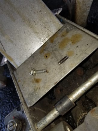 Had to do with removing this sheared bolt WAAAAY up where the top of the oil pick up meets the engine. Crazy maker...