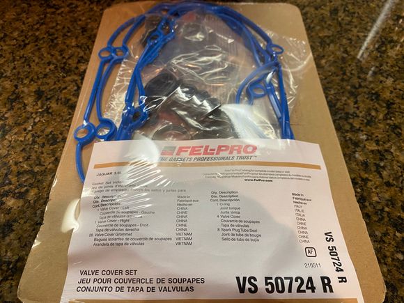 Oddly enough, Fel-Pro’s catalog says this set isn’t compatible with our cars, however, their packaging says otherwise...