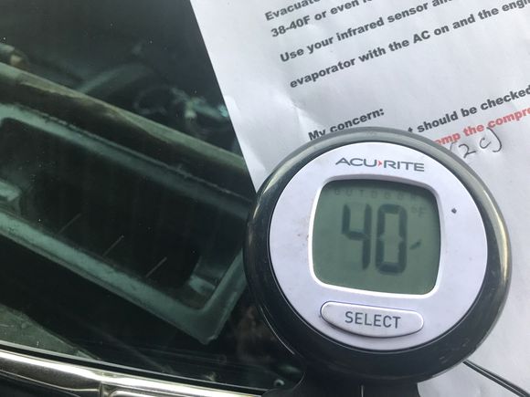 Left vent at 79F outside temp