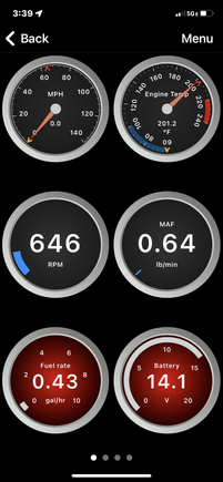 Default gauges on my OBDLinkMX+, Coolant temp is great to see!