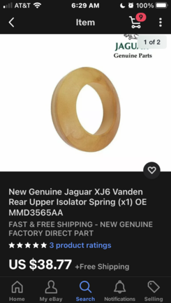 This oem Jaguar coil spring isolator would be just a few dollars more than aftermarket. This is on eBay. 