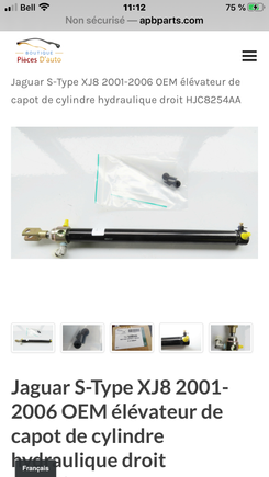 This is the HJC8254A right rear hydraulic cylinder