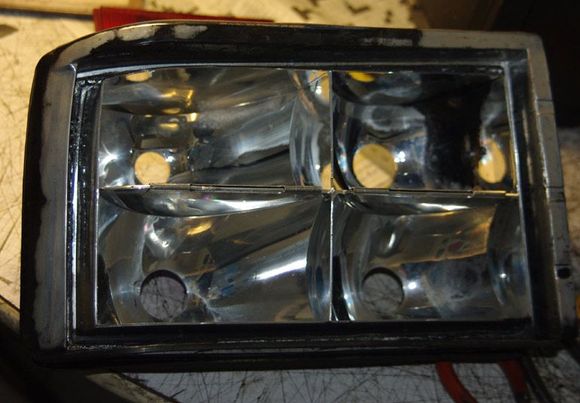 outer and inner lenses completely removed