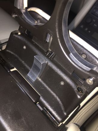 Both Arm pivot bolt heads require clearance cut into the plastic. This work is not normally visible which is good because i made a mess of it.