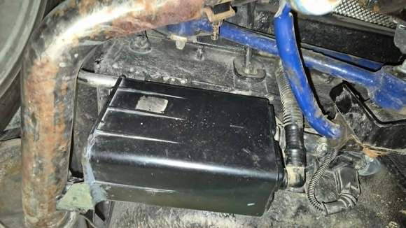 Mounted back in the car.