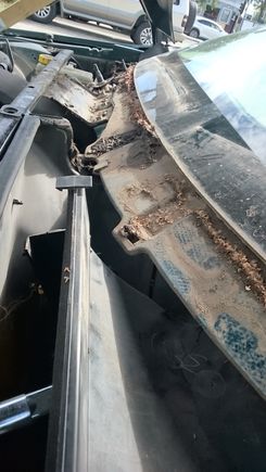 Cowl removed before area cleaned