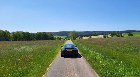 German farm road