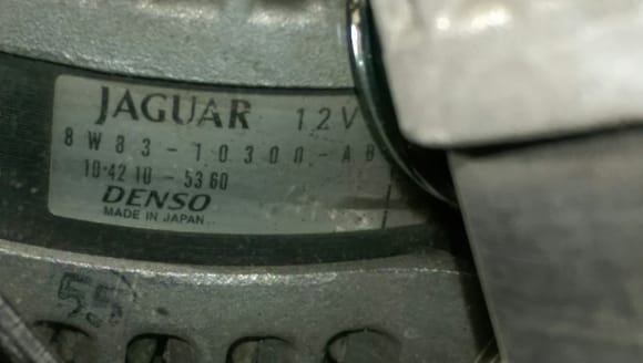 The serial number to get a rebuild alt kit for the XF