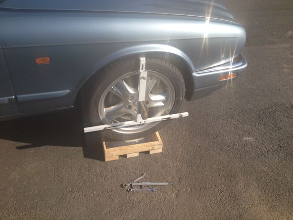 So tried finding someone competent to set my front end up but not impressed with the mumbling I was hearing !, so made my own gauges and stands I already have a diy laser tracking tool and got toe perfect(.05) toe in, but struggled with camber!, only to find a worn cam plate (have you seen the price of those!, ). Looks like the we alder coming out again! Ha ho.