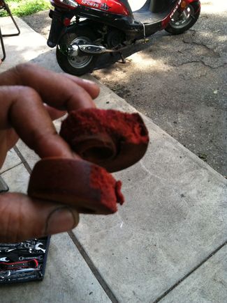 Deteriorated front shock "mount" bushings