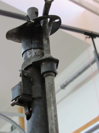Original MK2 steering column with selector shaft end shown.