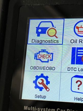 I always use the Diagnostic selection . Using the OBD-Ii gets me nowhere 