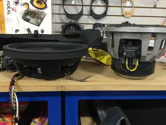 New sub on the left.  Old sub on the right.