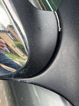 Mirror folded out in driving position