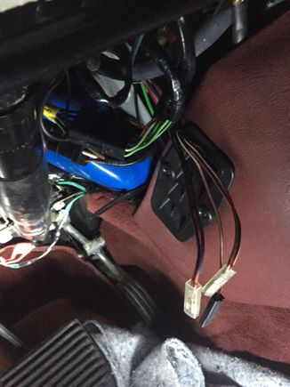 These are the wires going to reostat. The red/blue has 12v. With it connected to reostat or wired directly to either of the other two plugs nothing changed. The 5a fuse is good.