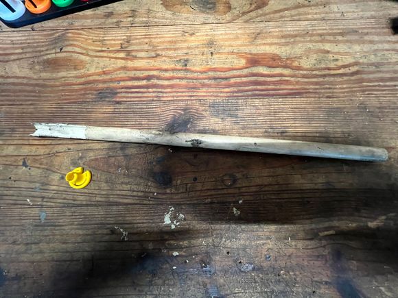 Started with a length of PVC with a channel cut on one end